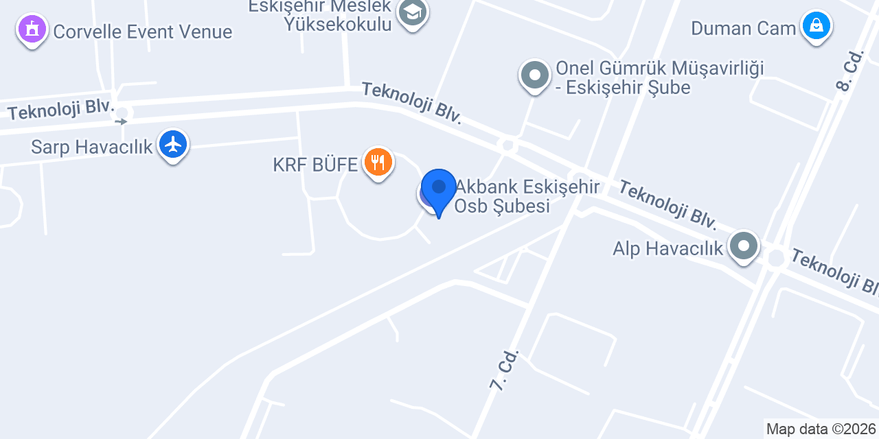Akbank Eskişehir Osb Şubesi konumu