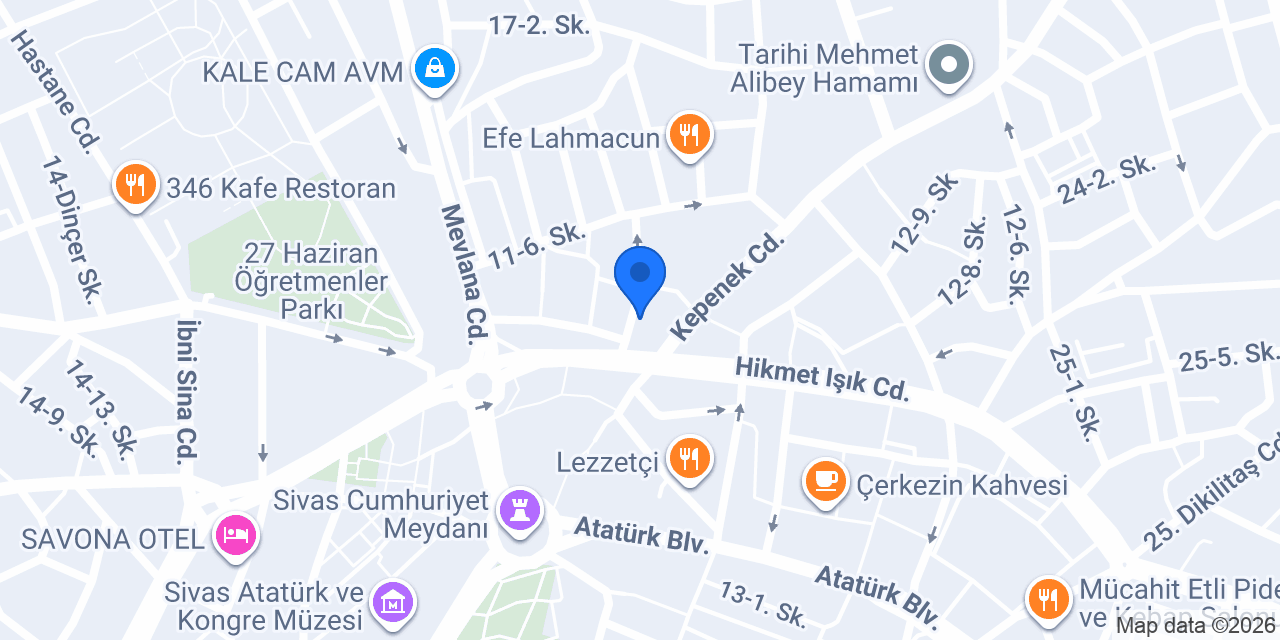 SİVAS BABACAN KOKOREÇ konumu