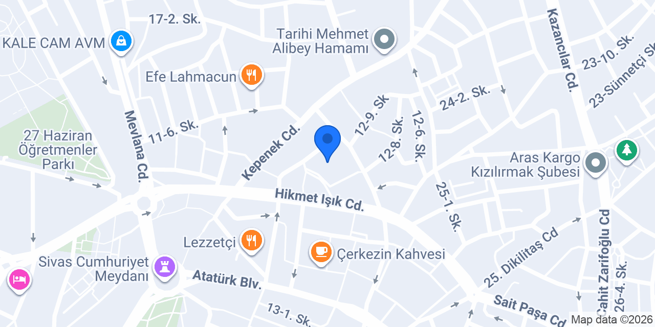 Sivas su tesisat konumu