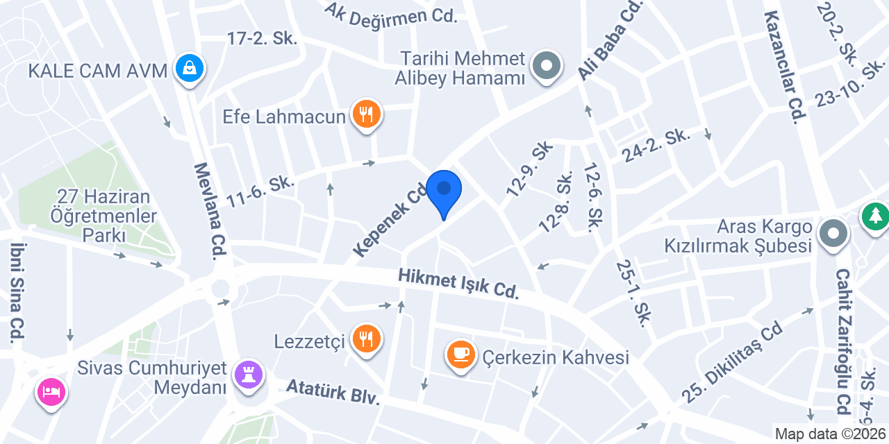 Sivas Asil Yapı İnşaat A.Ş konumu