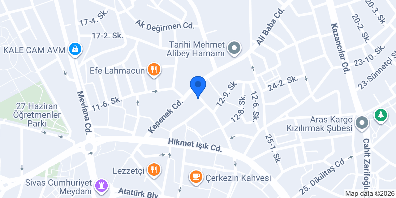 SİVAS TAKSİ konumu