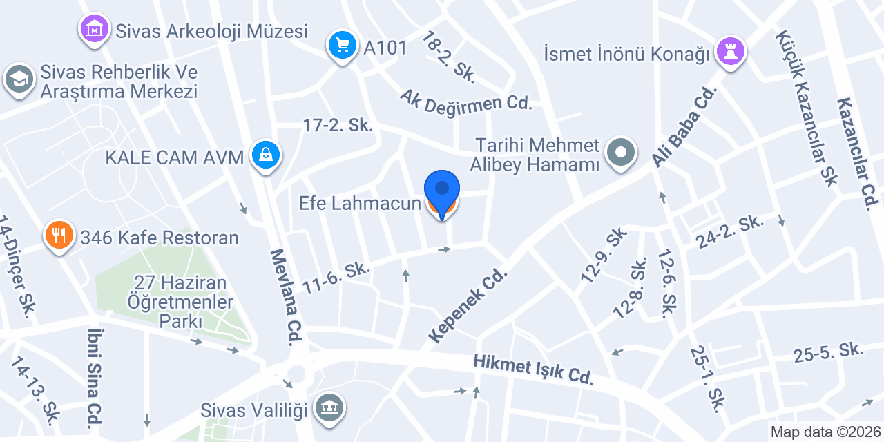 Efe Lahmacun konumu