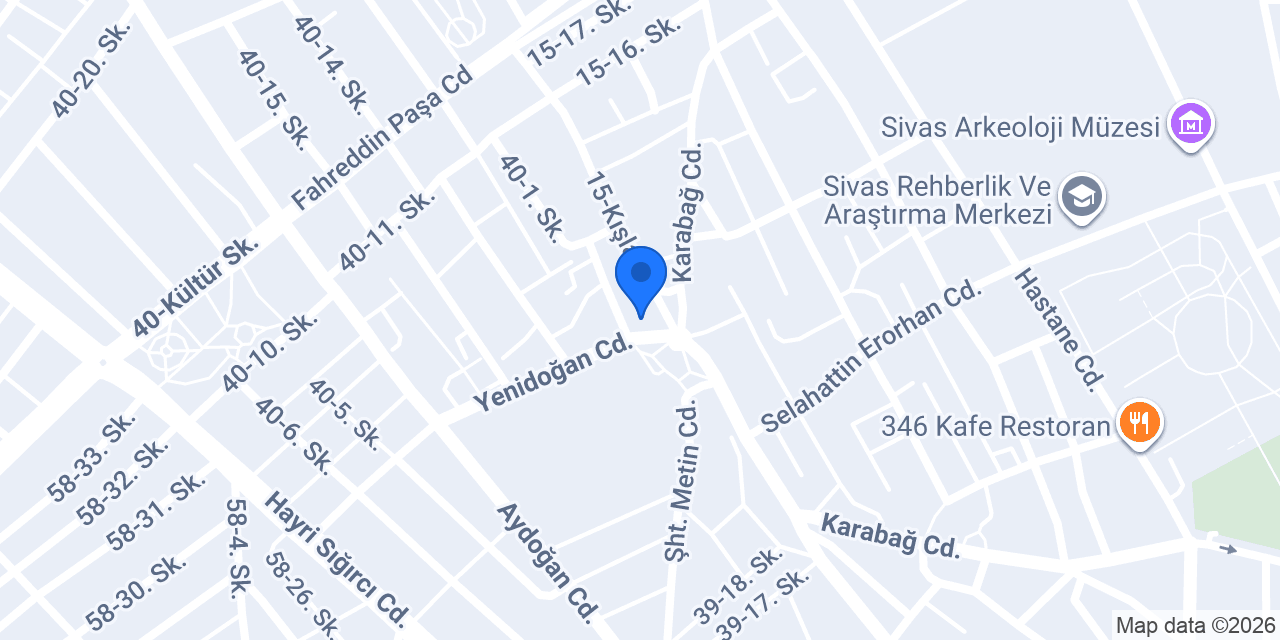 Aydoğan Eczanesi Sivas konumu