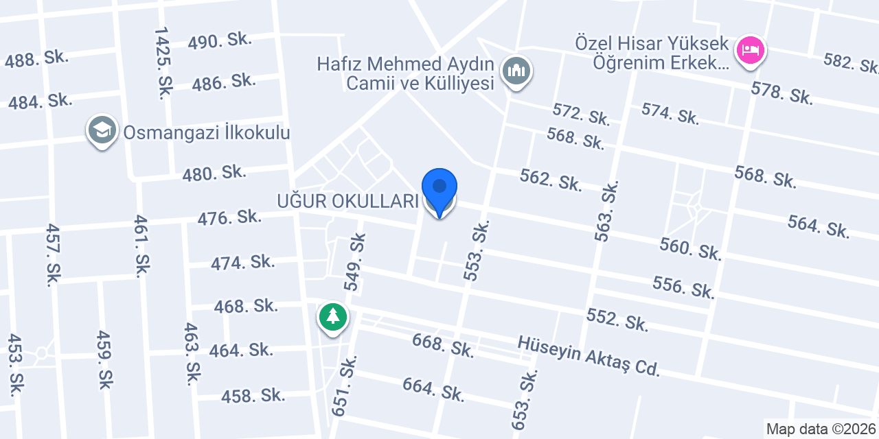 UĞUR OKULLARI konumu