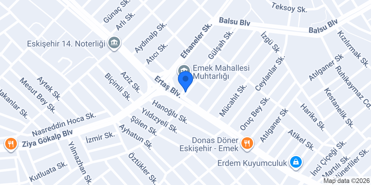 Emek Taksi konumu