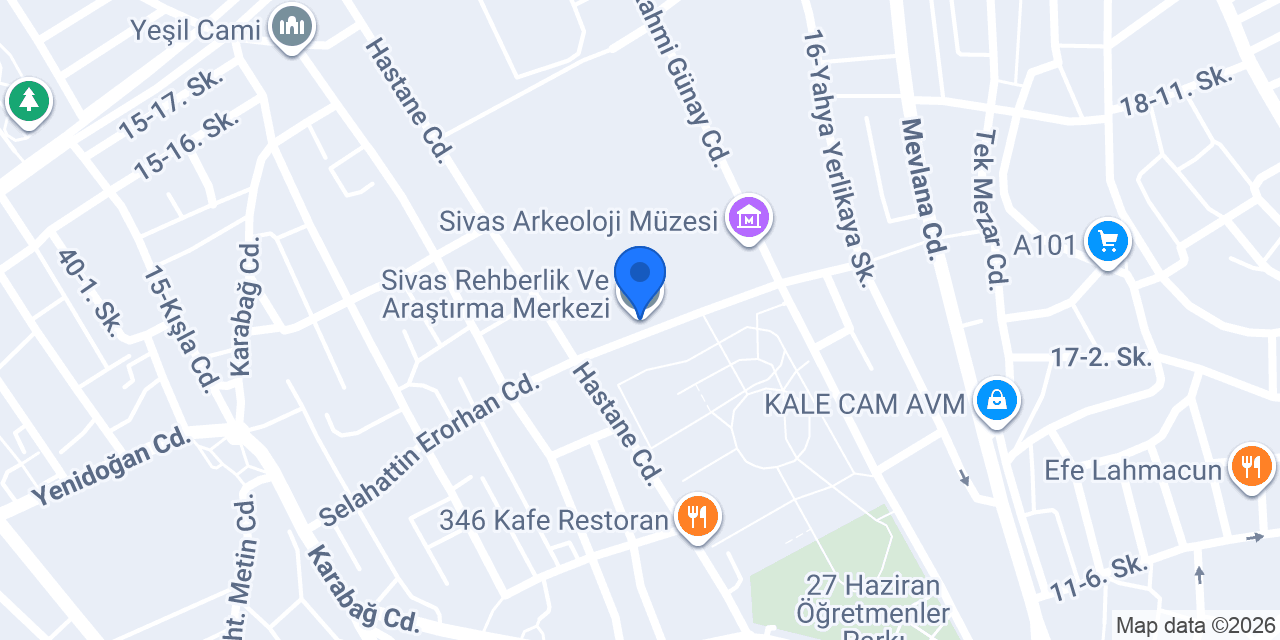 Sivas Rehberlik Ve Araştırma Merkezi konumu