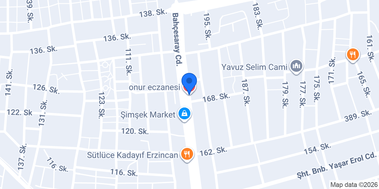onur eczanesi konumu