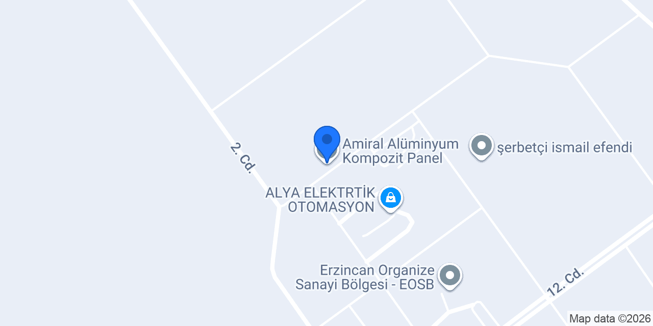 Amiral Alüminyum Kompozit Panel konumu