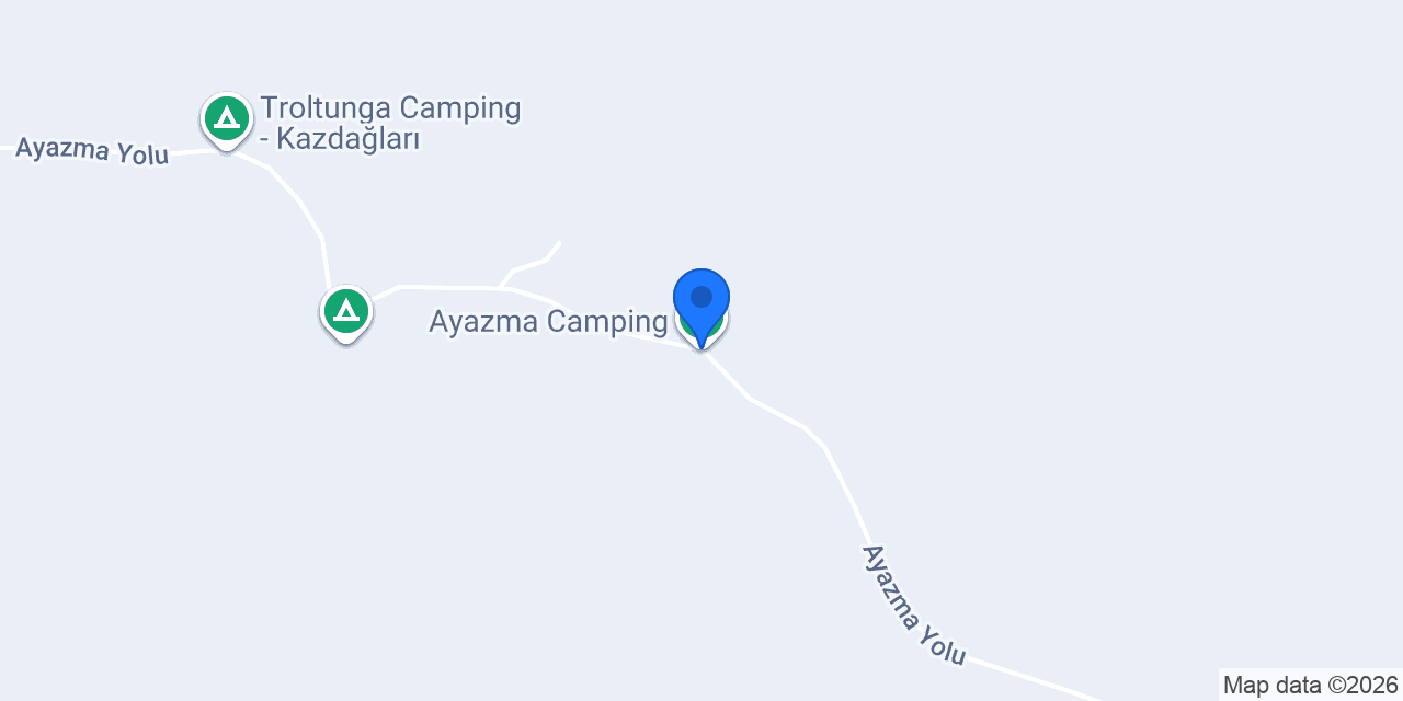 Ayazma Camping konumu