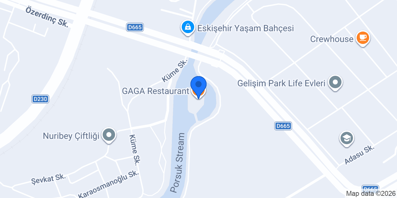 GAGA Restaurant konumu