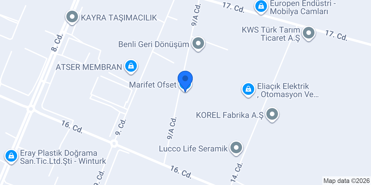 Marifet Ofset konumu