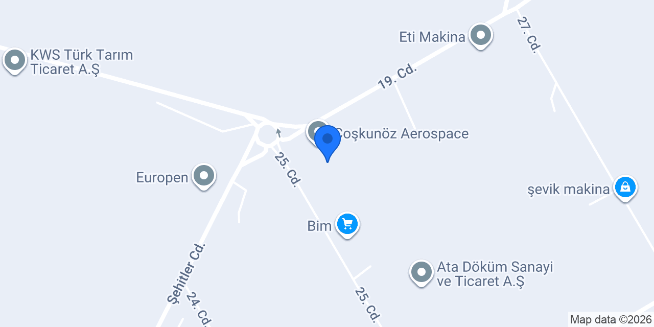 Coşkunöz Aerospace konumu