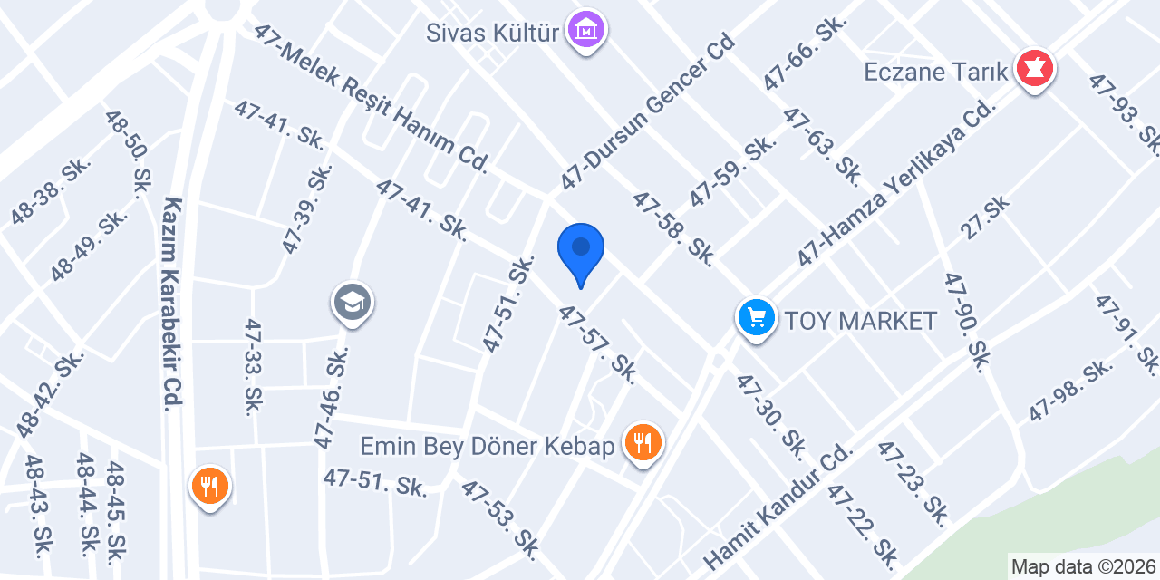 Sivas Merkez Taksi konumu
