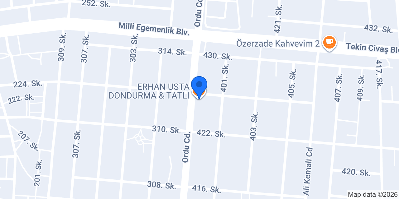 ERHAN USTA DONDURMA & TATLI konumu
