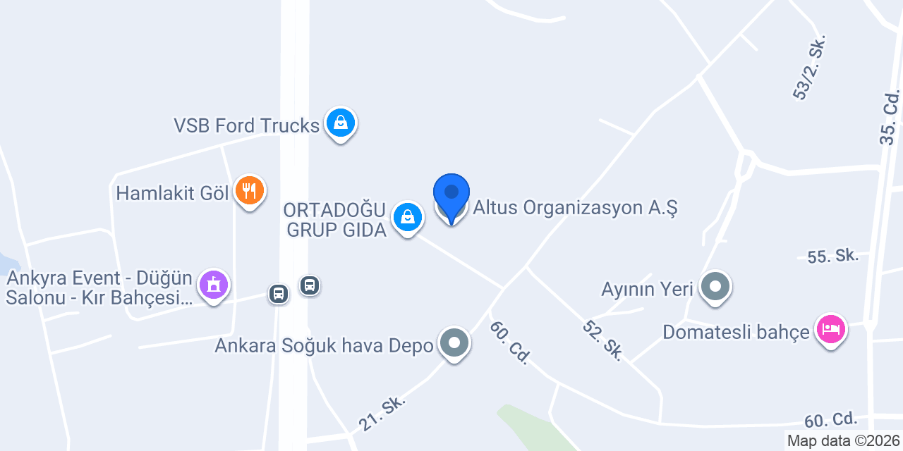 Altus Organizasyon A.Ş konumu