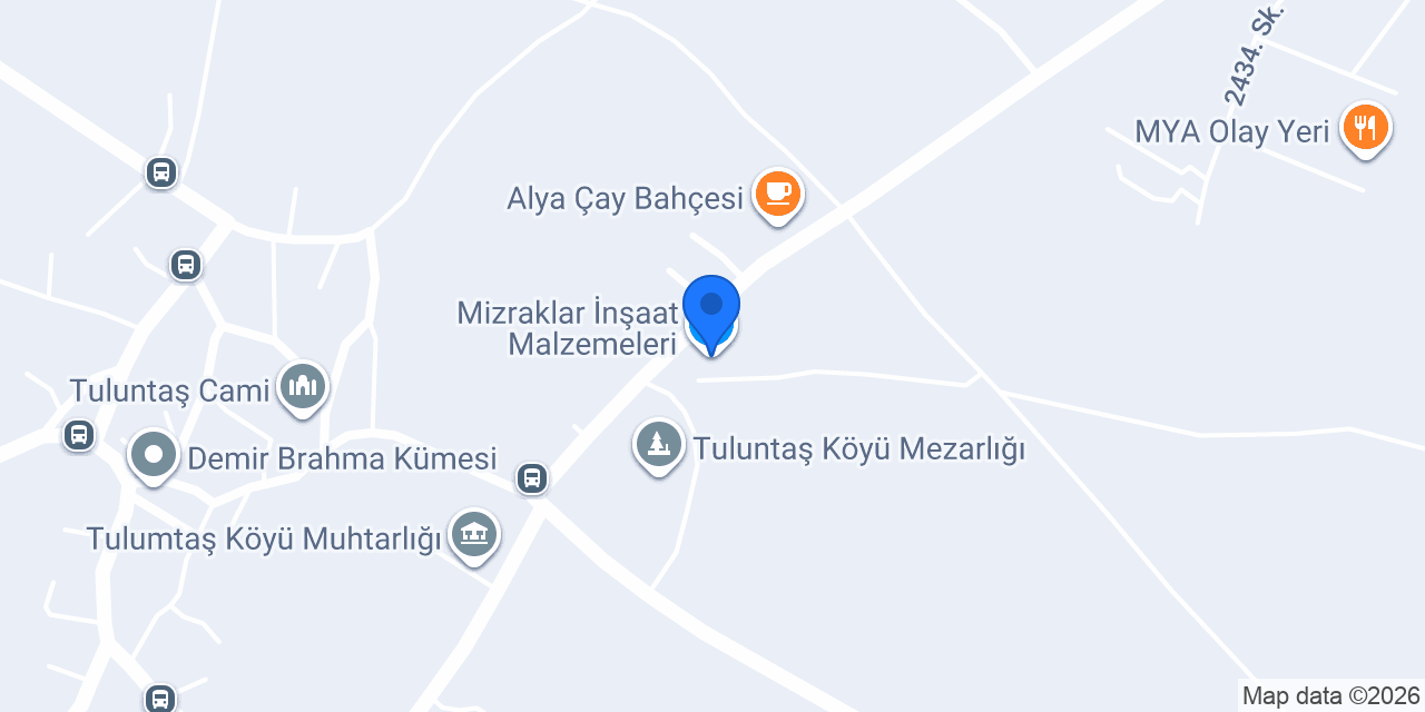 Mizraklar İnşaat Malzemeleri konumu