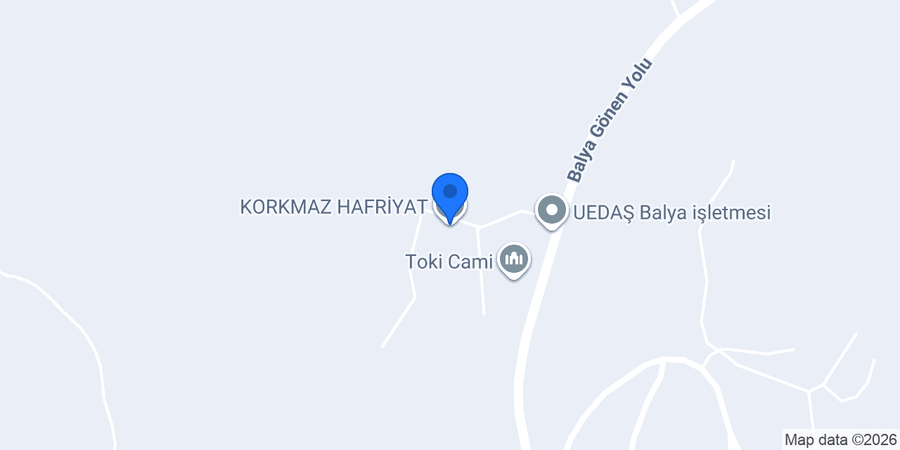 KORKMAZ HAFRİYAT konumu