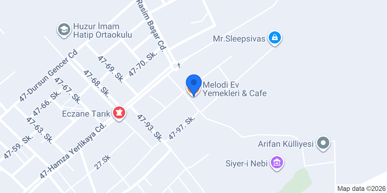 Melodi Ev Yemekleri & Cafe konumu