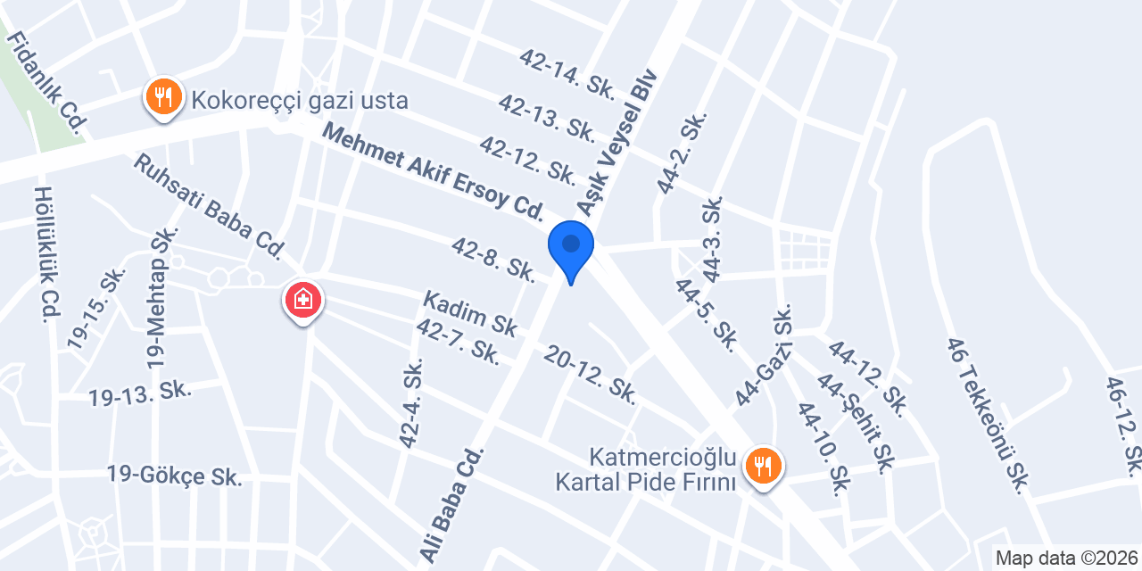Palmiye Yılmaz Kebap konumu