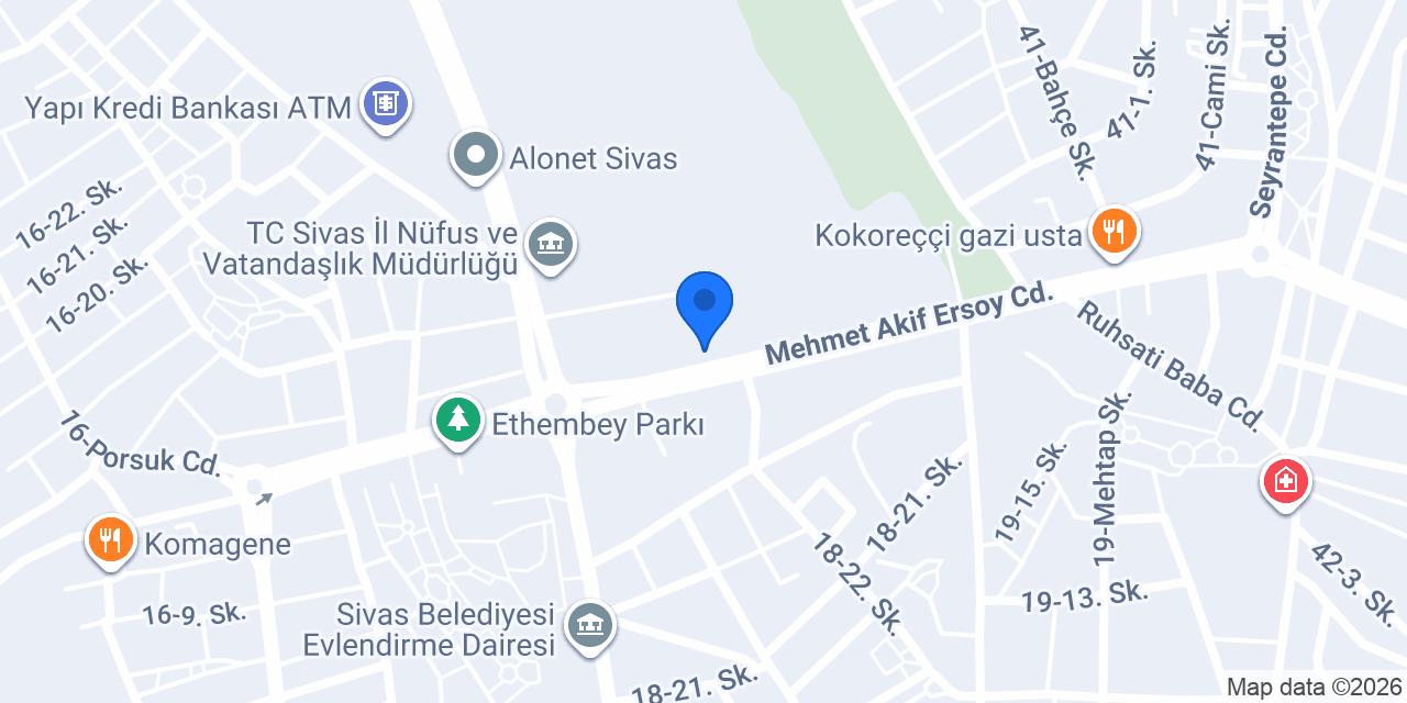 Sivas il Özel idaresi konumu