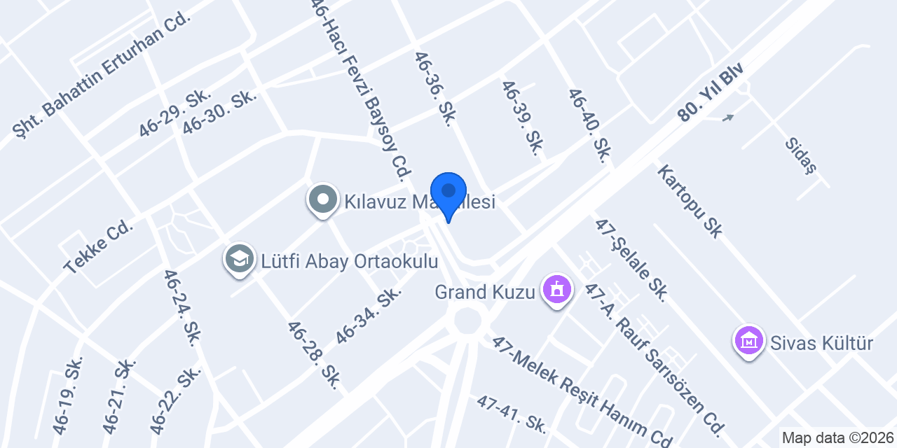 Taksi Sivas konumu