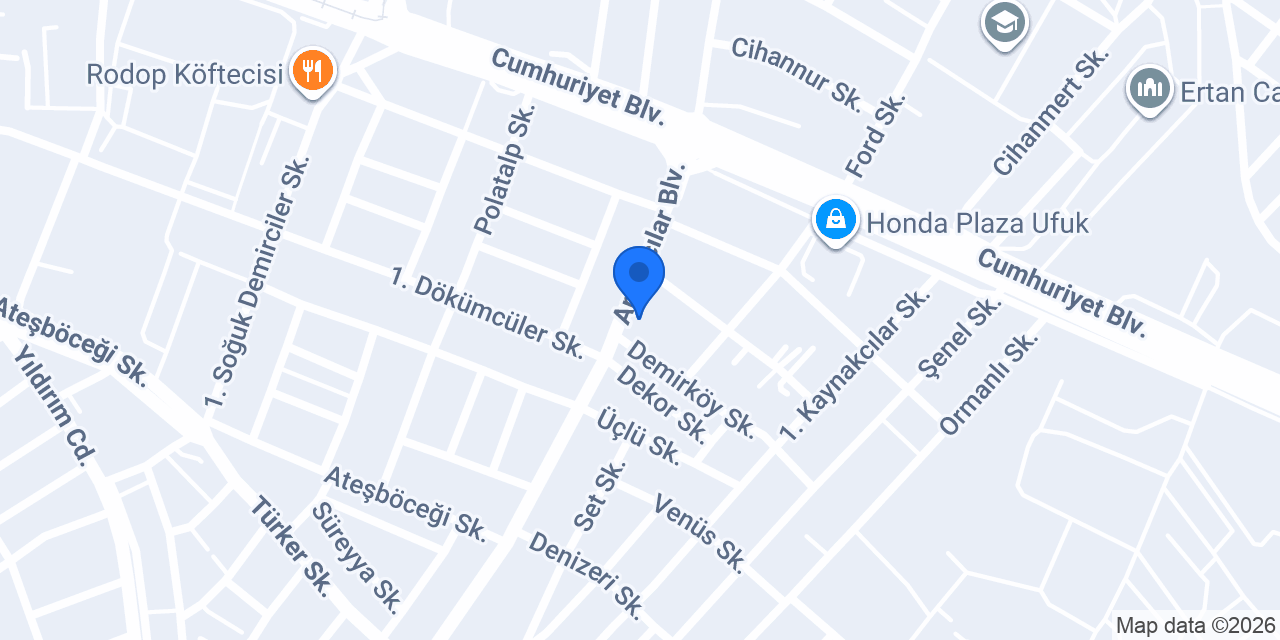 Tekparça Otomotiv Yedek Parça konumu