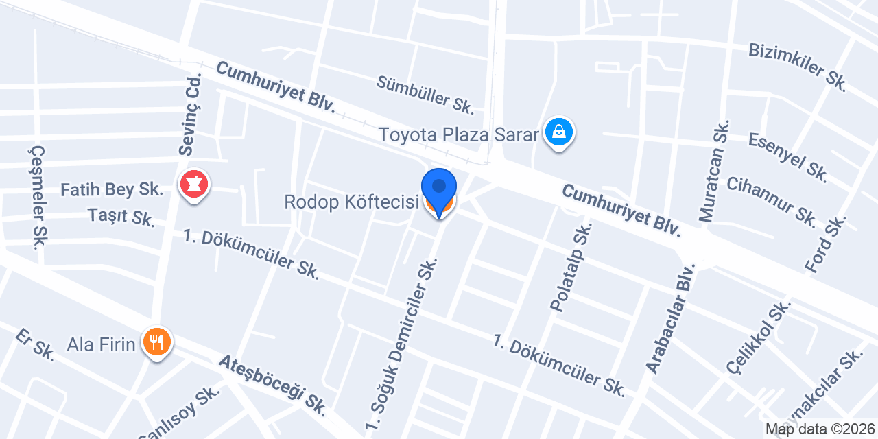 Rodop Köftecisi konumu