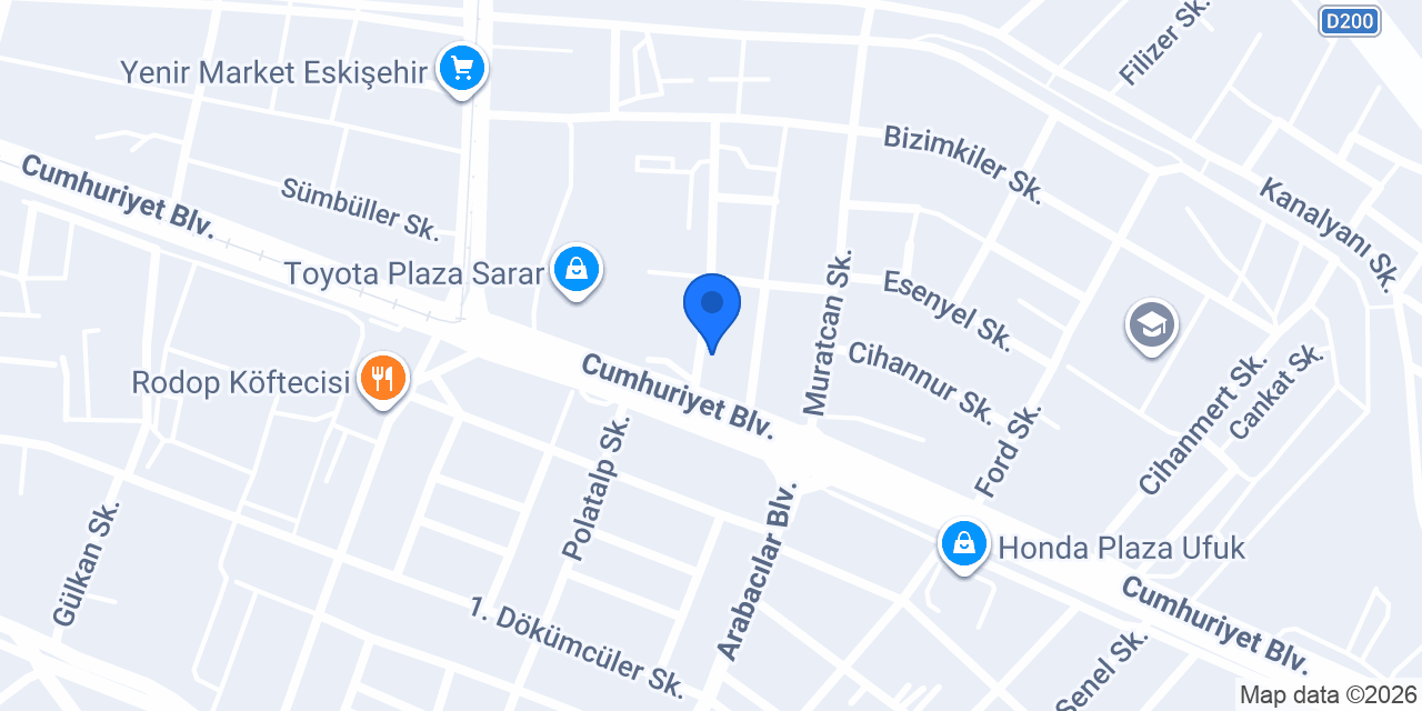 TAM GARAGE ESKISEHIR konumu