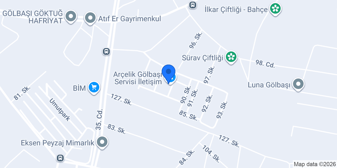 Arçelik Gölbaşı Servisi İletişim konumu