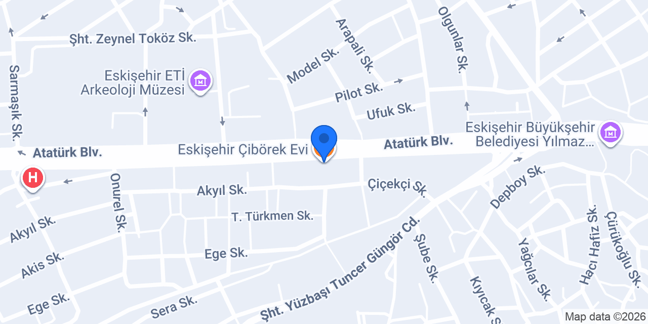 Eskişehir Çibörek Evi konumu
