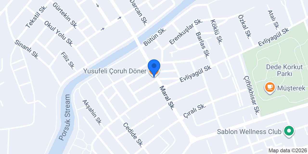 Yusufeli Çoruh Döner konumu