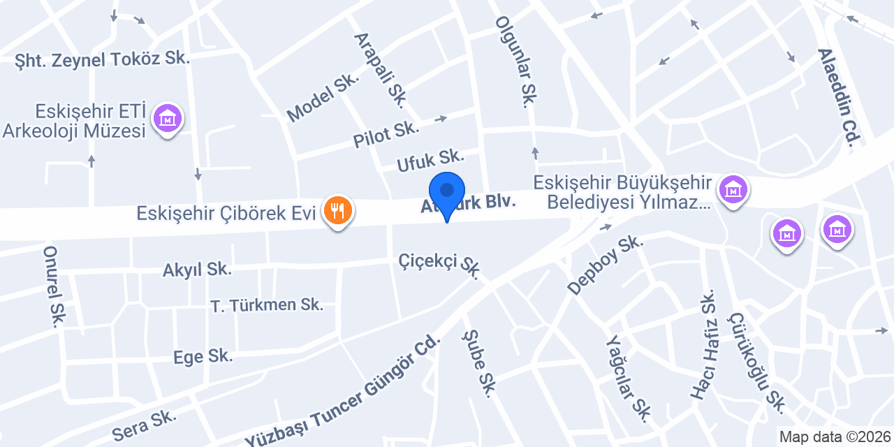 Sütlüce Kadayıf Eskişehir konumu
