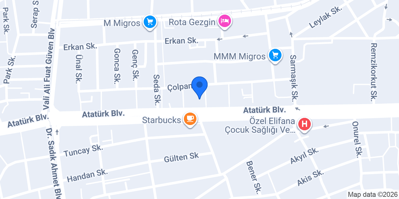 Çarkacı Hukuk Bürosu konumu
