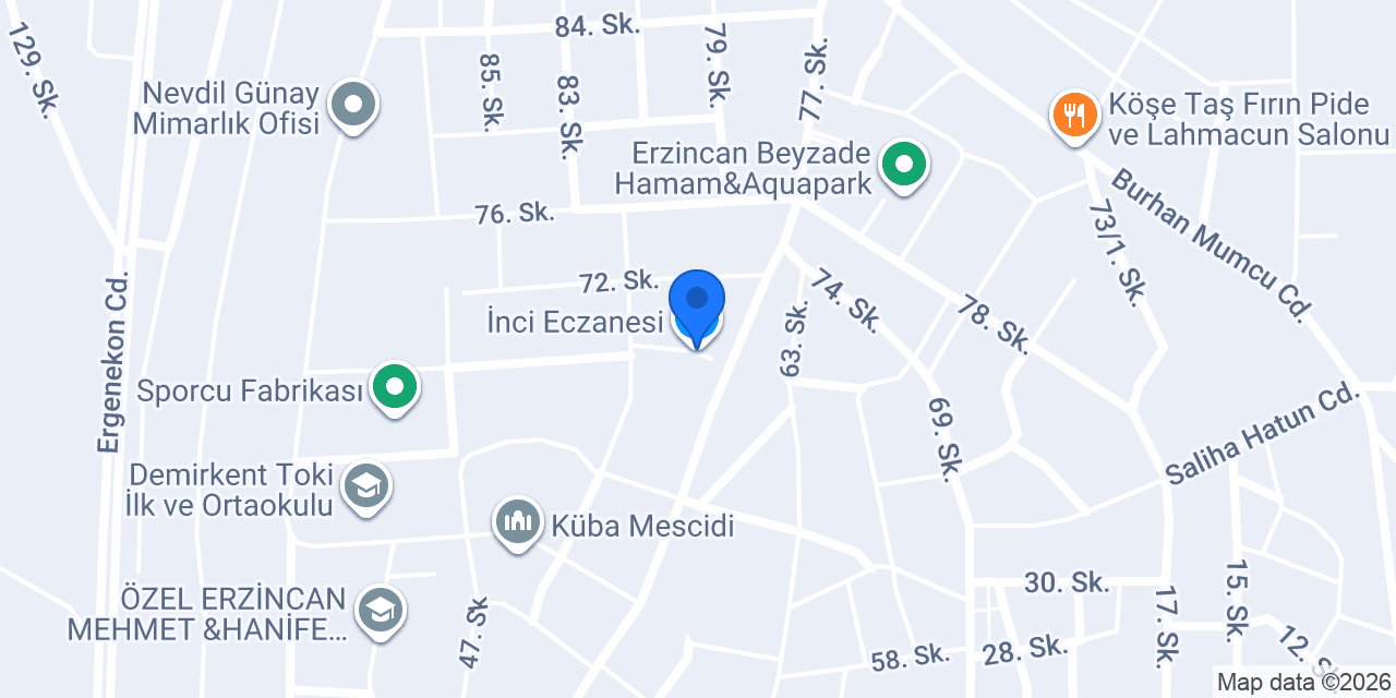 İnci Eczanesi konumu