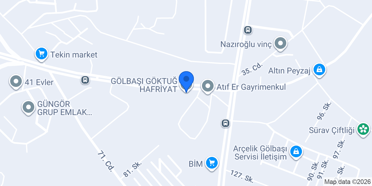 GÖLBAŞI GÖKTUĞ HAFRİYAT konumu