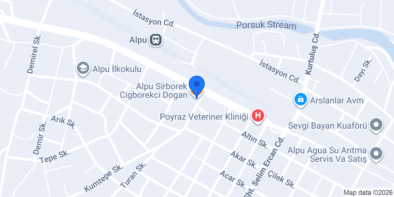 Alpu Sirborek Cigborekci Dogan konumu