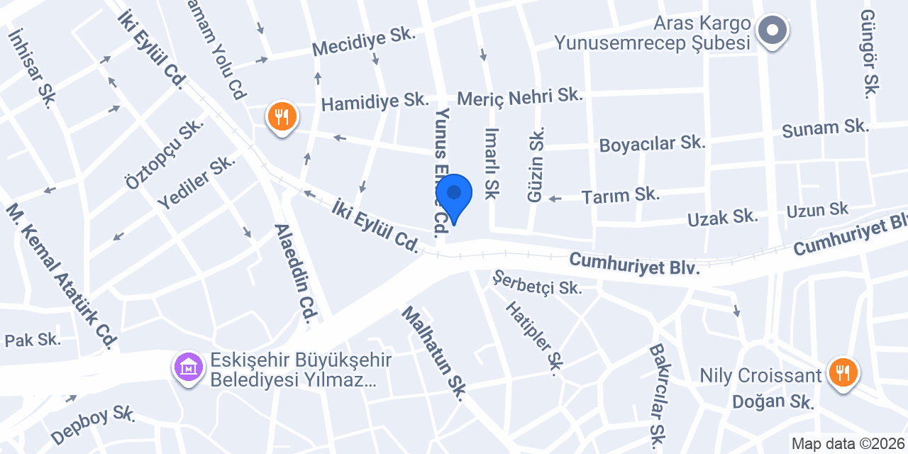 Eminevim Eskişehir Şube konumu