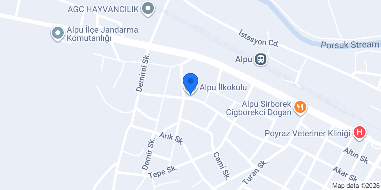 Alpu İlkokulu konumu