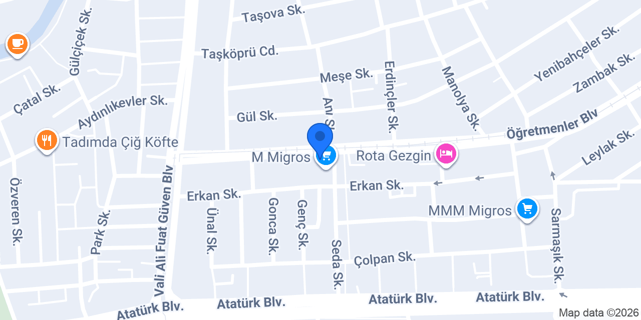 Erkam Sağlık Kabini konumu