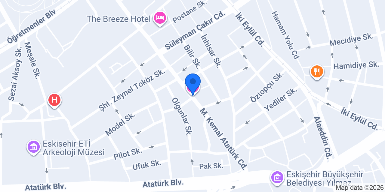 ESKİŞEHİR SİNADA OTEL konumu
