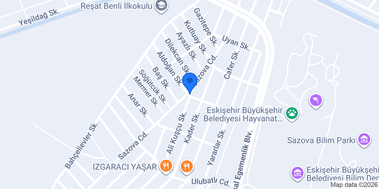 SAZOVA ECZANESİ konumu
