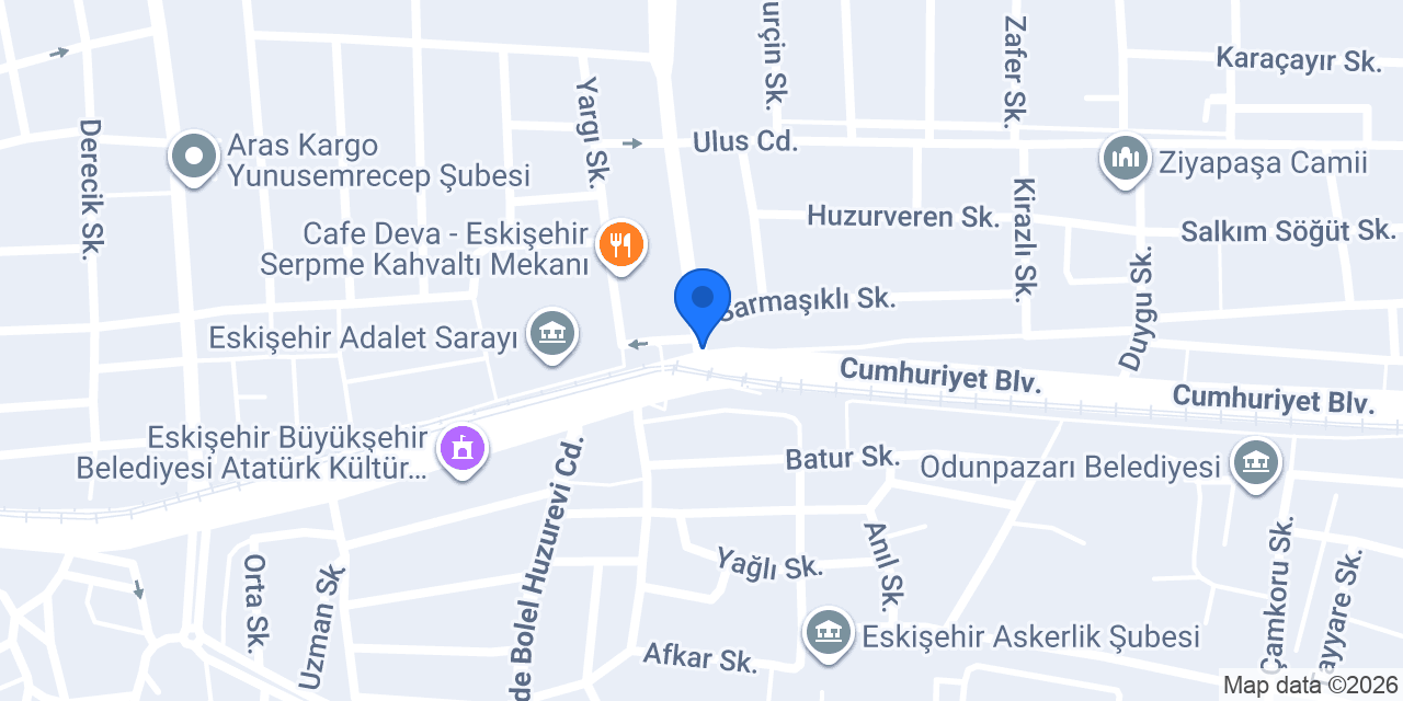 İnce Hukuk Bürosu konumu