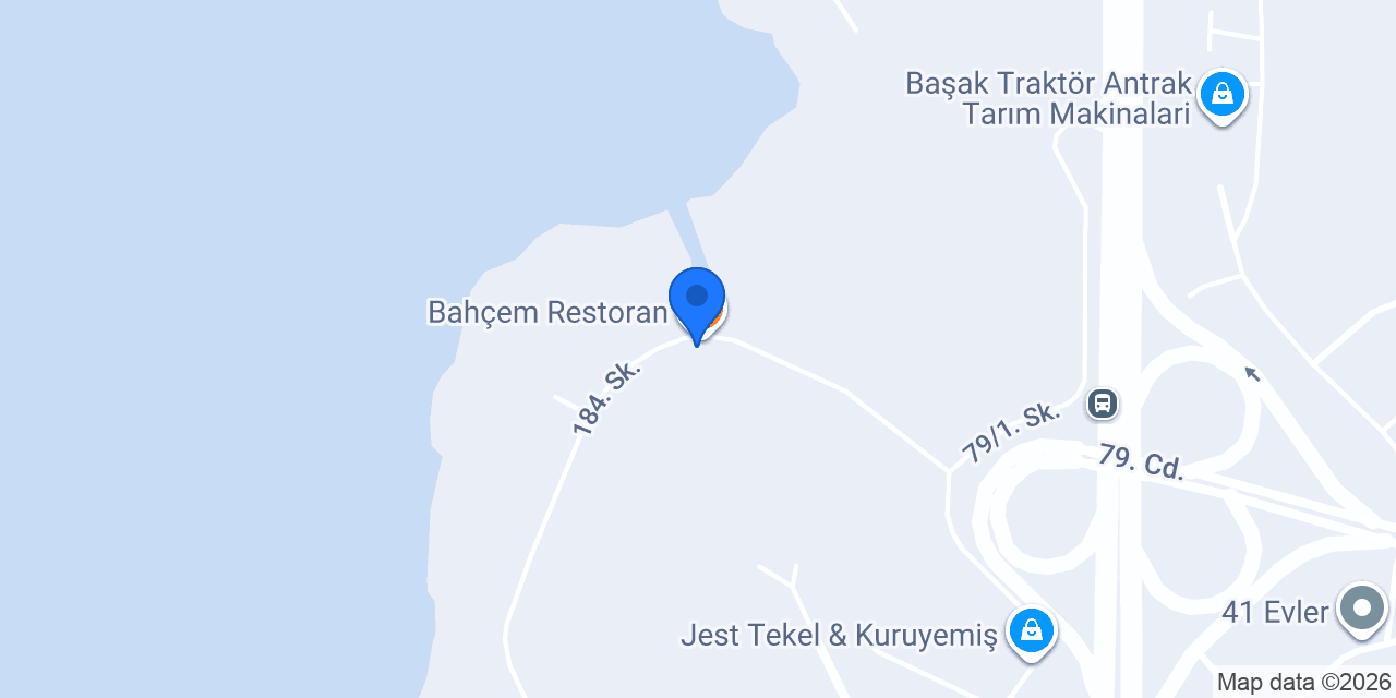 Bahçem Restoran konumu