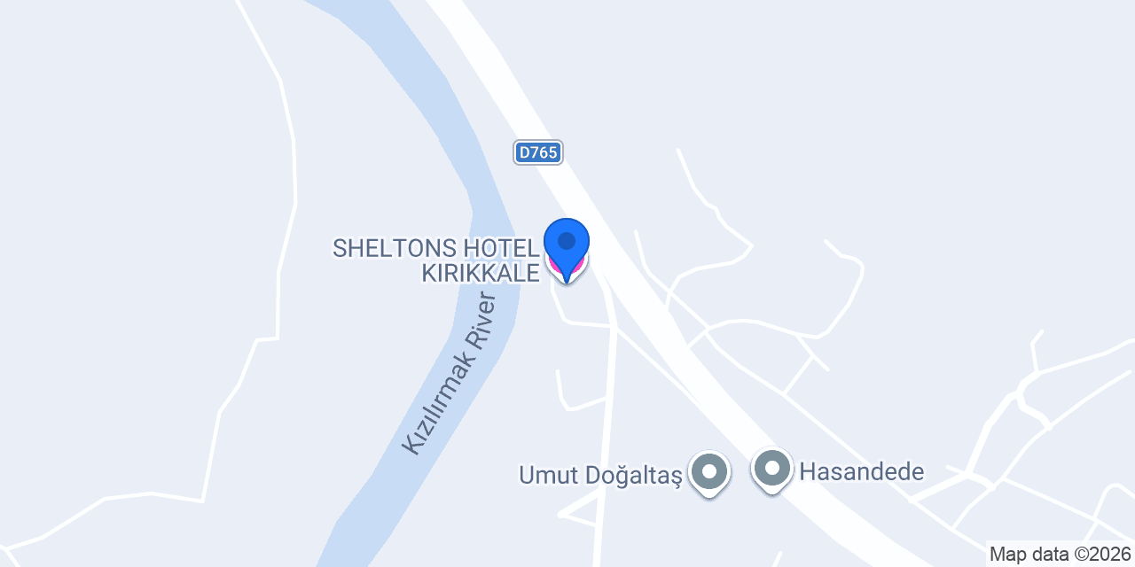 SHELTONS HOTEL KIRIKKALE konumu