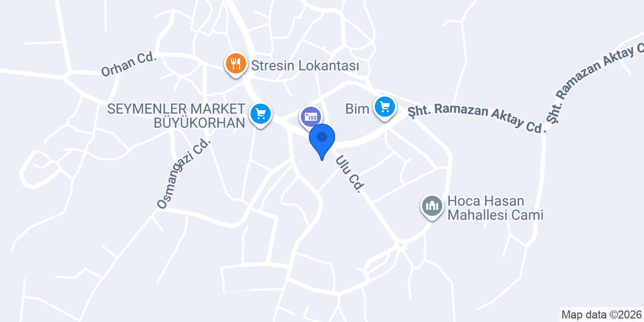 Büyükorhan Kaymakamlığı konumu