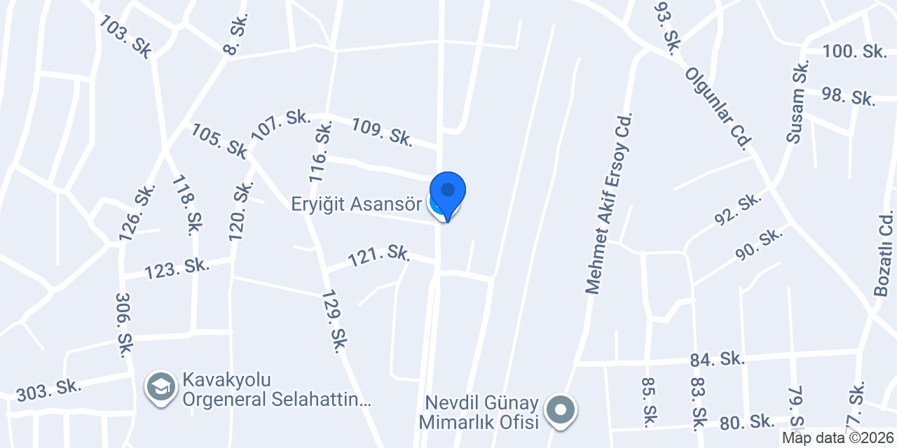 Eryiğit Asansör konumu