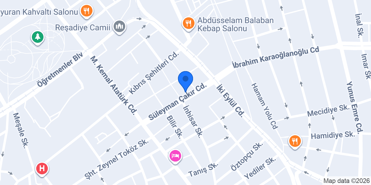 Tamsil Ütü Evi konumu