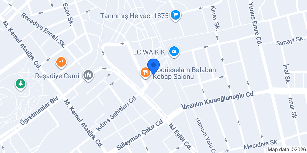 Meşhur Çiçek Balaban Kebap konumu