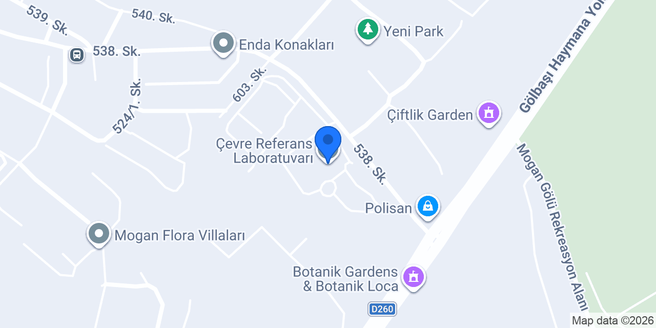 Çevre Referans Laboratuvarı konumu