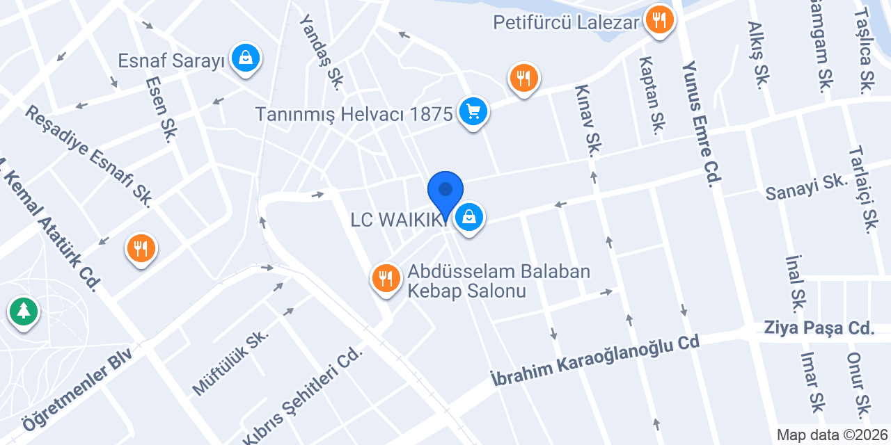Terzi Hakan Çetinkuş konumu